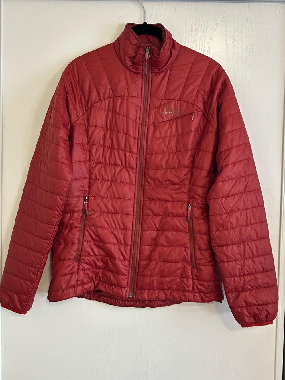 REI Quilted Jacket in Brick Red